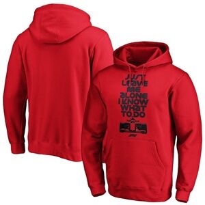 FORMULA 1 Just Leave Me Alone Hoodie Red Men's Small Kimi Räikkönen F1 Ferrari